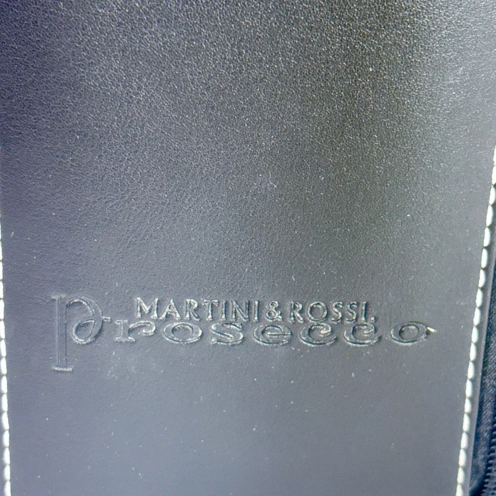 Martini & Rossi‎ Prosecco Double Wine Bottle Carrier Black Faux Leather